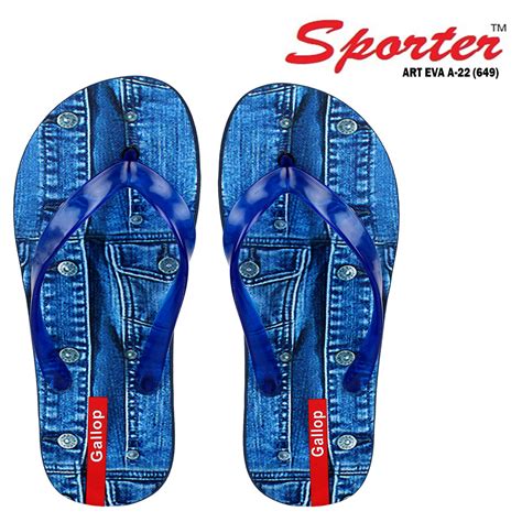 Sporter A Men Blue Printed Eva Slipper Size Uk At Rs