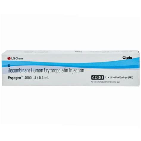 Espogen 4000 Iu Injection At Rs 450piece Anti Cancer Injection In
