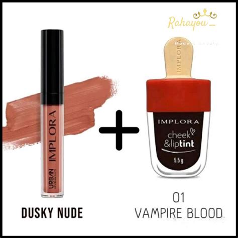 Jual Implora Ombre Lips Ombre Kit Viral Lip Ceeam Dusky Nude Lip Tin Vampireblood Shopee