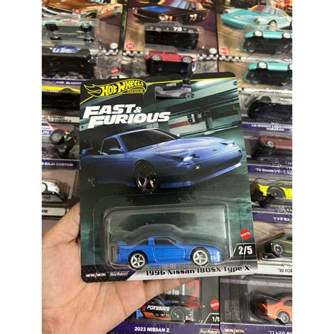 LeHuong Diecast Xe mô hình Hot Wheels Premium 1996 Nissan 180sx Type X Màu Xanh Shopee