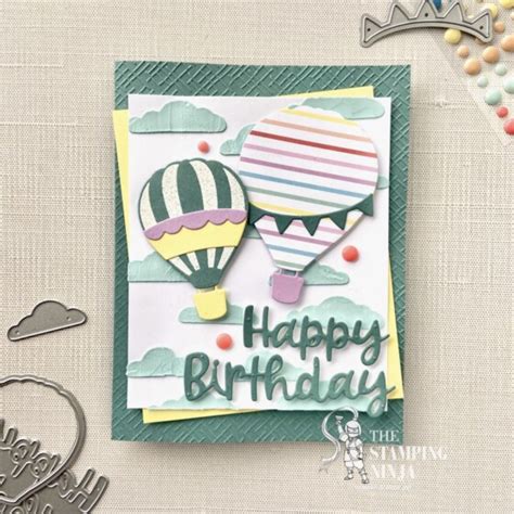 Hot Air Balloon Embossed Three Different Ways