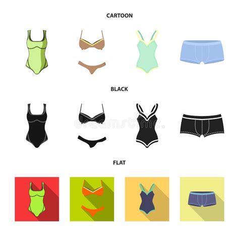 Objet D Isolement De Bikini Et De Symbole De Mode Placez Du Symbole