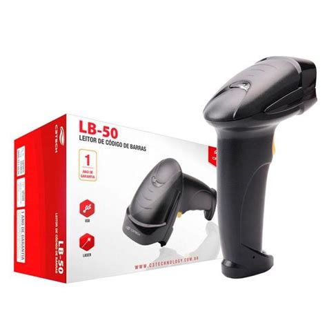 Leitor de Código de Barras e Boletos C3 Tech LB 50BK Laser Preto