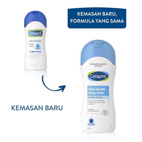 Jual Cetaphil Ultra Gentle Body Wash 500 Ml New Packaging Shopee