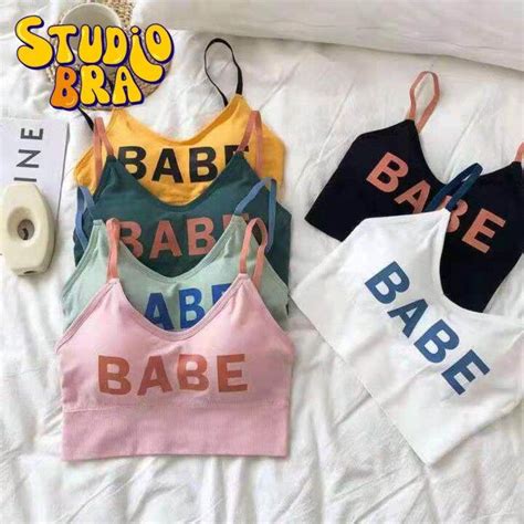 𝙎𝙩𝙪𝙙𝙞𝙤 𝘽𝙧𝙖 เสอครอป สปอรตบราสายเดยว รน BABE รหส 223 Lazada co th