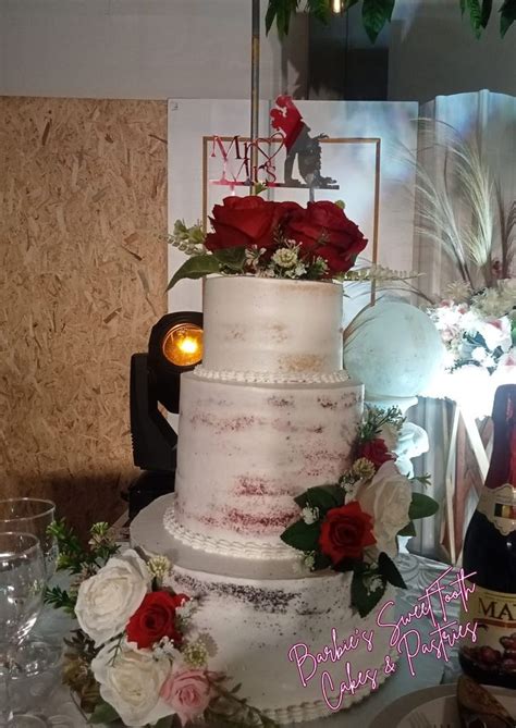 Tier Naked Cake In Rustic Wedding Cake Naked Cake Rustic Cake