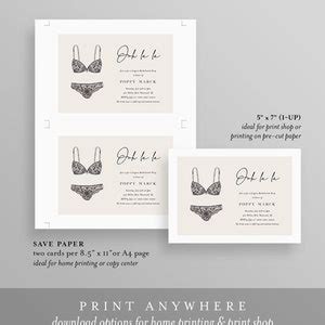 Lingerie Bachelorette Party Invitation Template Lingerie Bridal Shower Editable Text