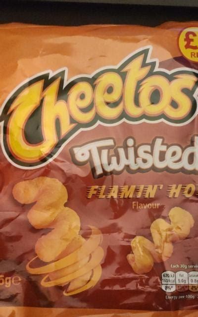 Twisted Flamin Hot Cheetos kalorie kJ a nutriční hodnoty KalorickéTabulky cz