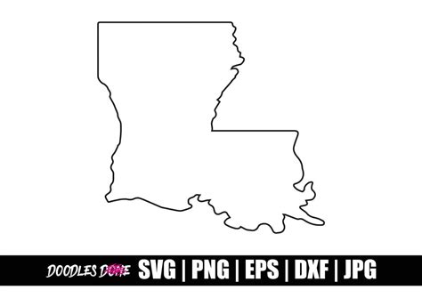 Louisiana Outline Svg Png Eps Dxf  Files Clip Art Vector