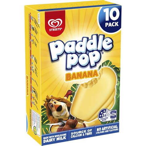 Streets Paddle Pop Banana 10 Pack Woolworths