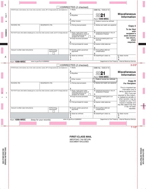 1099 Misc Forms Printable