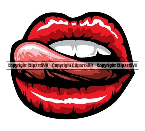 Lips Kiss Female Tongue Lick Licking Fingers Sex Gesture Sexy Etsy