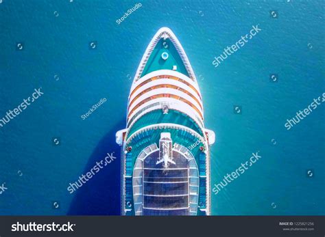 Cruise Ship Sailing Across Mediterranean Sea Stock Photo 1225821256 ...