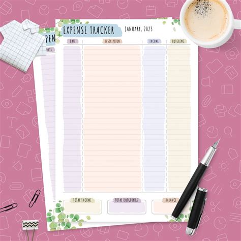 Monthly Income & Expense Budget Planner Template - Printable PDF