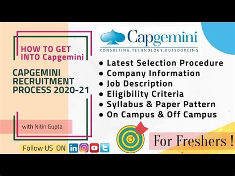 Capgemini Recruitment Process Eligibility Exam Pattern