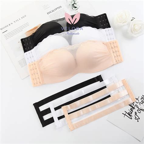 Jual Velora Bra Wanita Strapless Bra Kemben Bra Renda Tanpa Tali