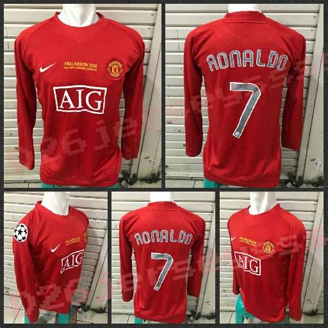 Jual Jersey Retro Manchester United Final Ucl Moscow Long Sleeves