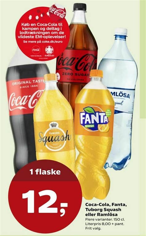 Coca Cola Fanta Tuborg Squash Eller Raml Sa Tilbud Hos Kvickly