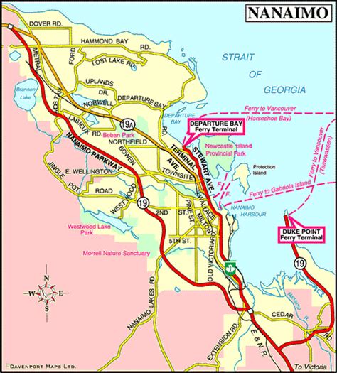 Map of Nanaimo, Vancouver Island - Explore British Columbia