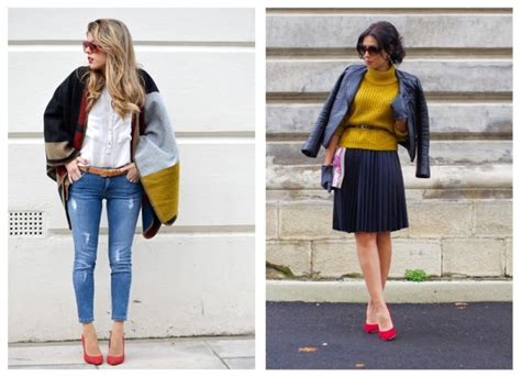 Красные туфли - с чем носить, фото - Шкатулка красоты