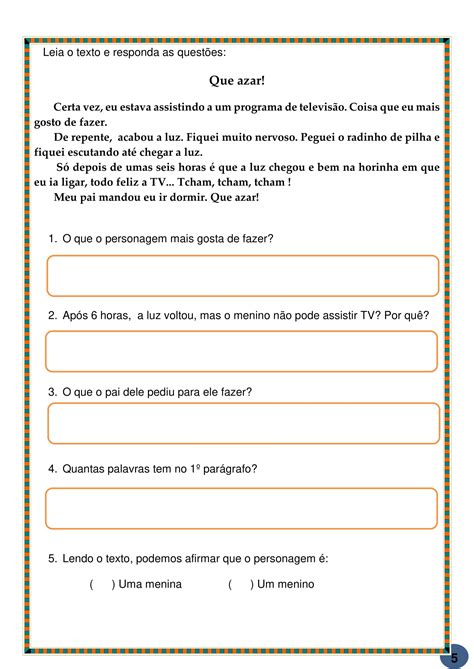 Atividades De Interpretação De Charges Com Gabarito 5o Ano
