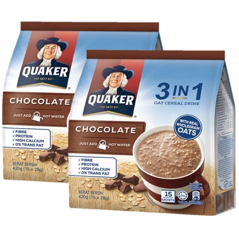 Quaker In Oat Cereal Drink Chocolate