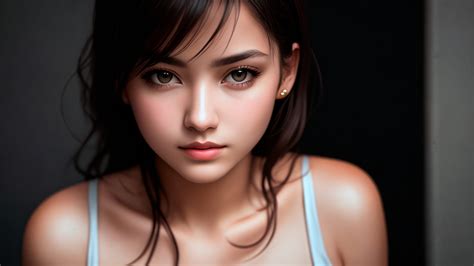 Asian Woman Wallpaper 4K Beautiful Girl AI Art