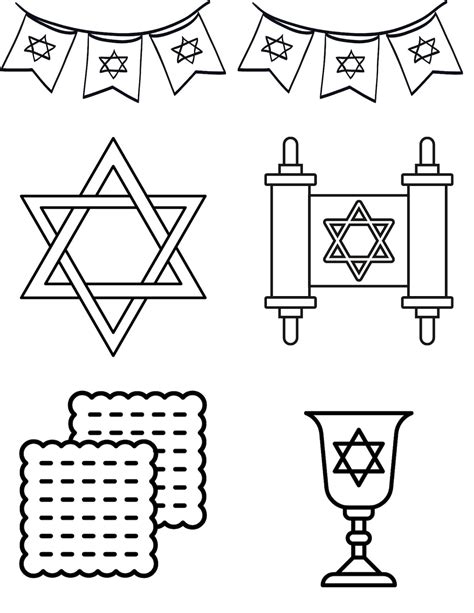 Passover Coloring Pages Passover Printables Jewish Coloring Etsy