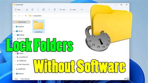 How To Lock Folders In Windows 11 Without Software YouTube