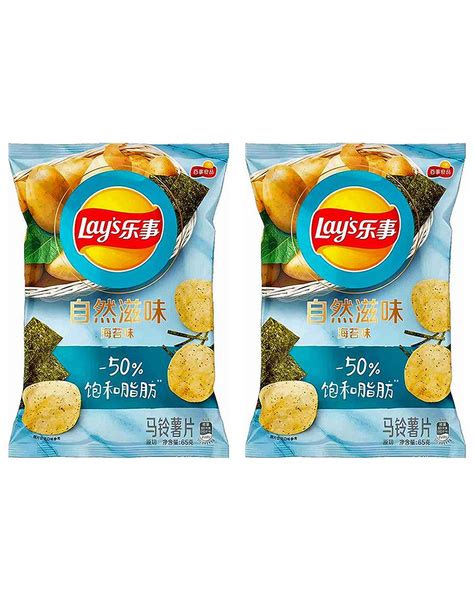 Картофельные чипсы Lay's Natural Seaweed со вкусом морской капусты, 2 ...