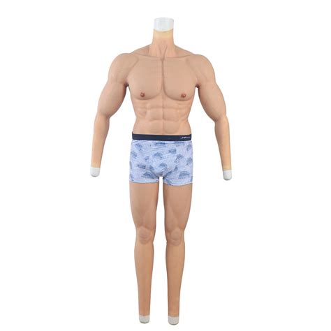 Knowu Silicone Male Bodysuit Muscle Suit Strong Artificial With Arms