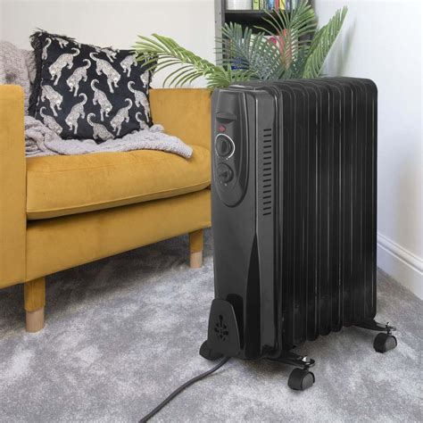 Oil Filled Radiator 2000W Black