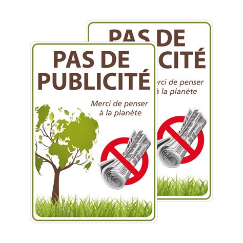 Autocollants Stop Publicit Pour Bo Te Aux Lettres Adh Sifs Pas De Pub