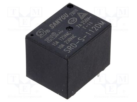 SRD-S-112DM SANYOU - Relay: electromagnetic | SPST-NO; Ucoil: 12VDC ...