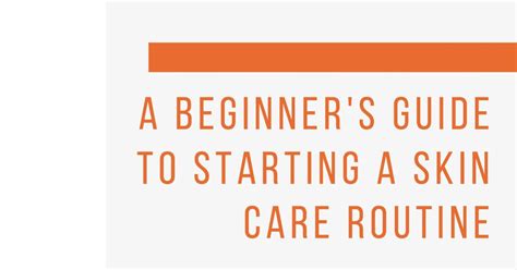 A Beginners Guide To Starting A Skin Care Routine Pdf DocDroid