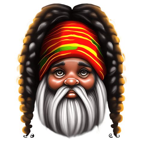 African American Rasta Women Gnome · Creative Fabrica