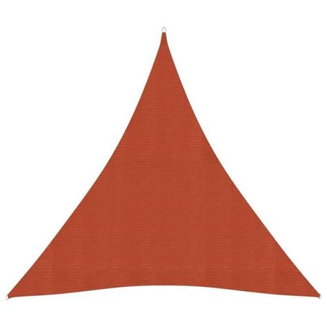 Voile d ombrage triangulaire FDIT Terre cuite 160 g m² 4x4x4 m