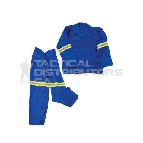 Piece Polycotton Conti Suit With Reflective Tape Royal Blue