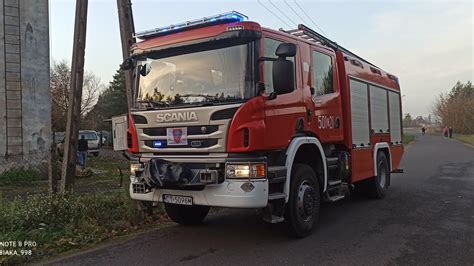 501 C 21 GBA 2 5 16 Scania p360 JRG Radziejów alarmowo do wypadku w