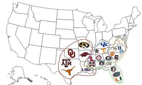 Sec Conference Map