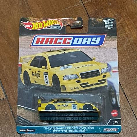 Hot Wheels Race Day Amg Mercedes C Class Dtm Touring Car Premium Car Culture Real Riders