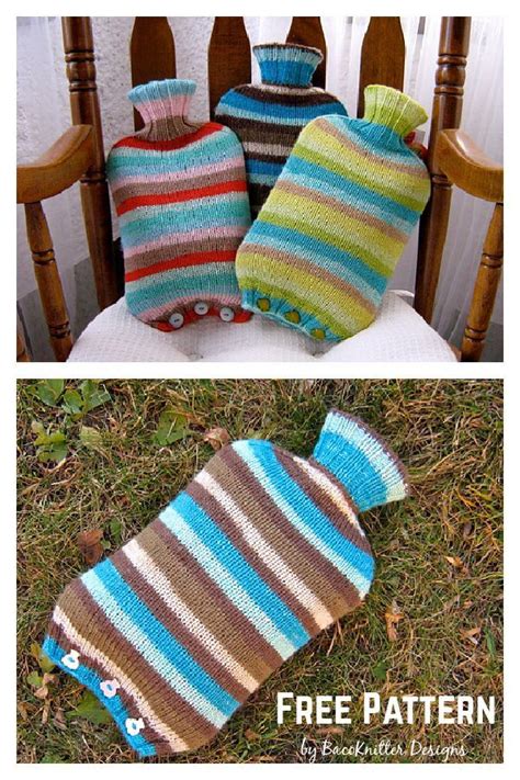 Simple Seamless Hot Water Bottle Cover Free Knitting Pattern Chunky Knitting Patterns Free