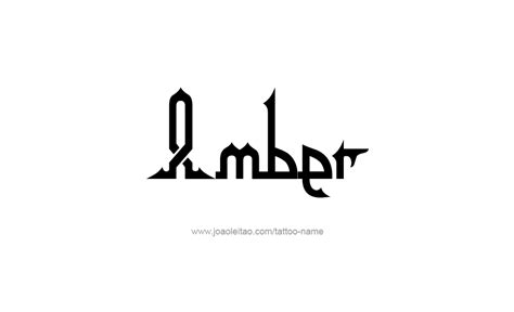 Amber Name Tattoo Designs