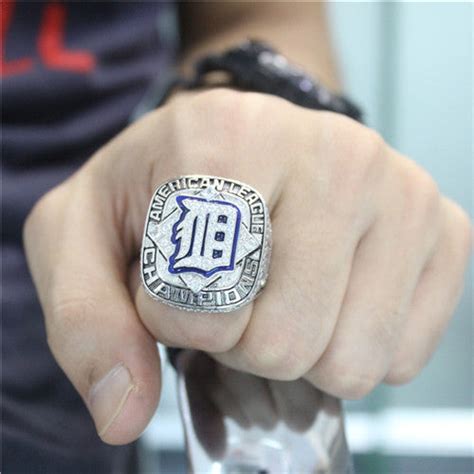 Detroit Tigers 2012 American League Championship Ring With Blue Lapis