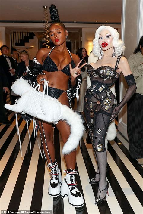 Janelle Monae Shows Off Her Toned Physique In A Shimmering Black Bikini At Met Gala Party