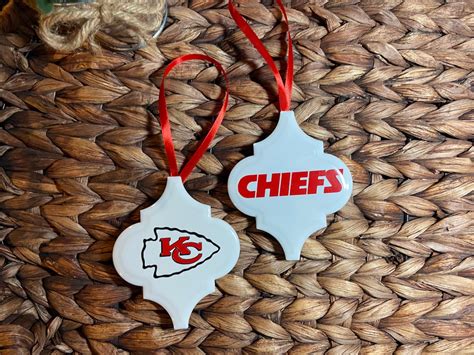 Kansas City Chiefs Christmas Ornament Arabesque Tile | Etsy