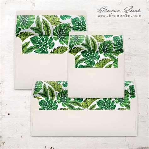 Monstera Leaf Envelope Liner Beacon Lane