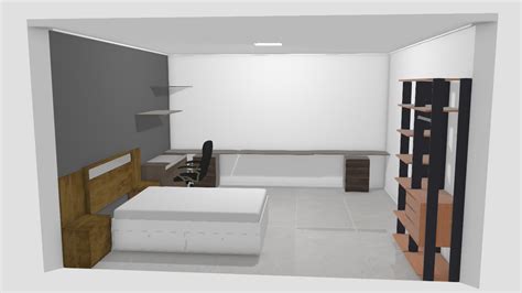 Quarto De Gabriel Planta 3D Mooble