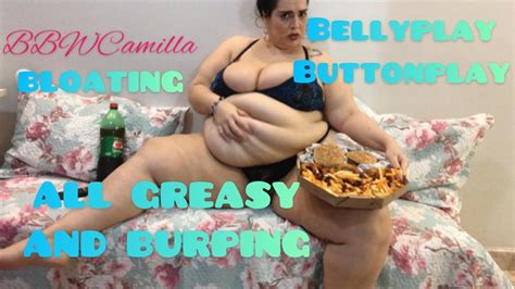 ALL CREASY BLOATING BURPING BELLYPLAY BUTTONPLAY Brazilian BBW Camilla Clips4sale