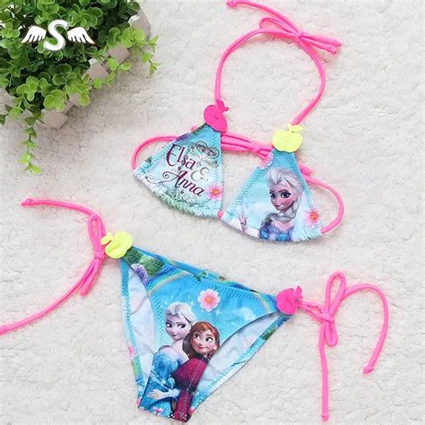 Mode M Dchen Bikini Cartoon Elsa Bikini Niedlich M Dchen Zwei St